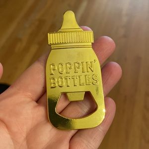 Poppin bottles gold bottle openers - baby shower giveaway